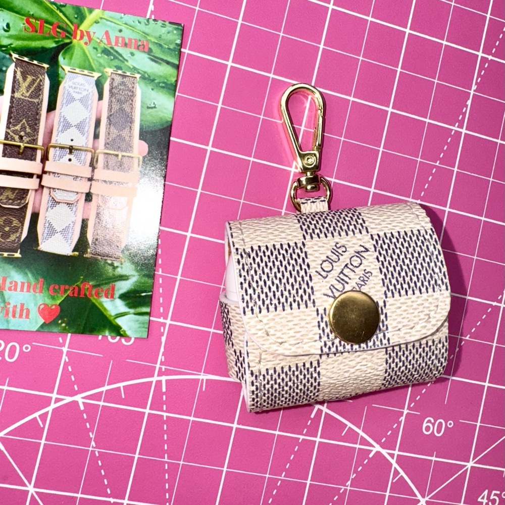 💖 Upcycled LV Damier Azure AirPod case Pro; Pro 2; 3rd Gen; 2nd Gen;
